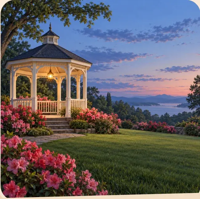 The completed garden picture in 500Tiles