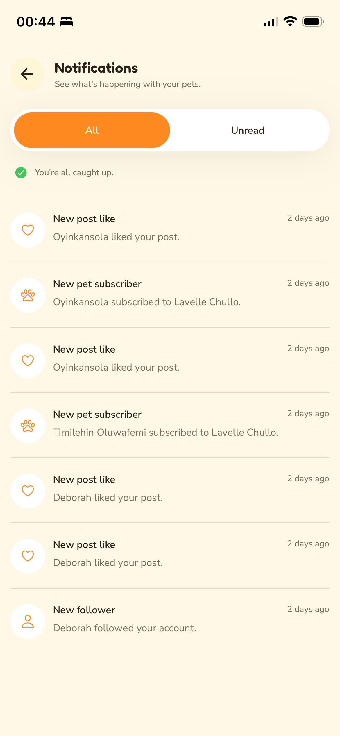 Petizzy notifications